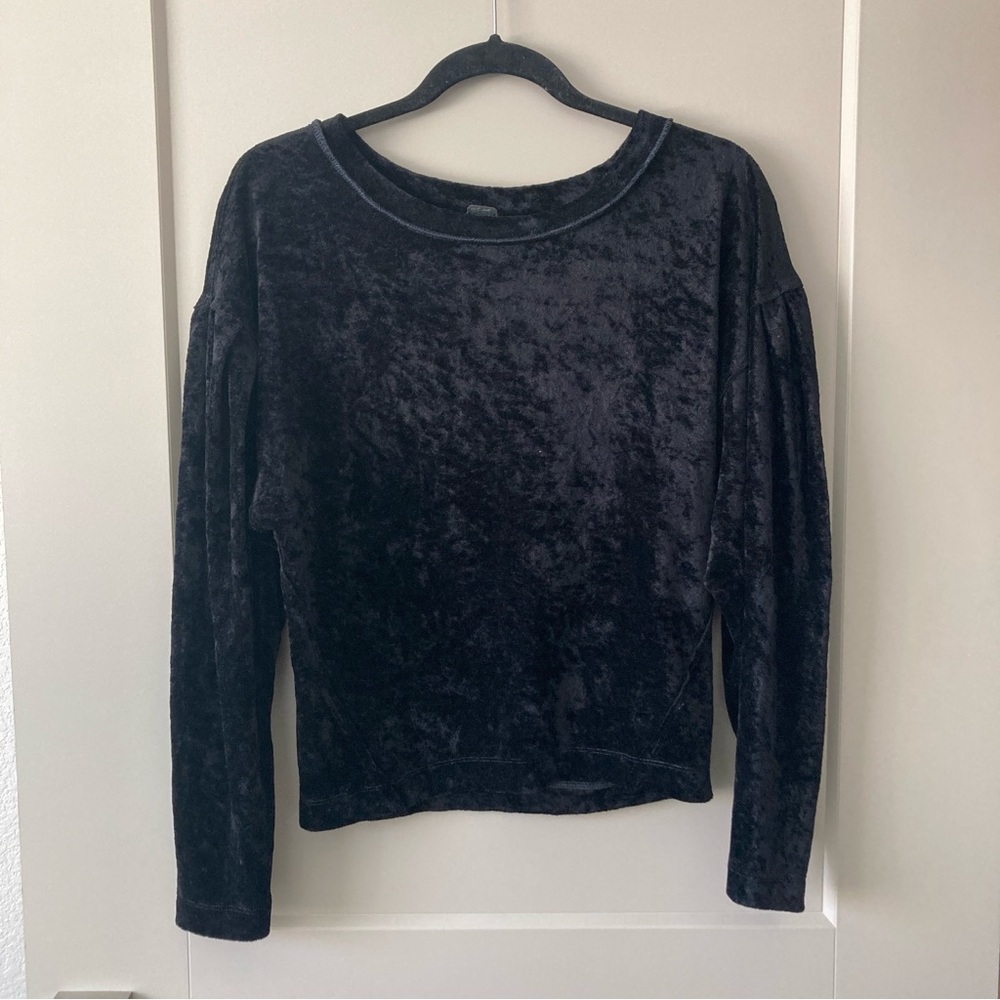 Free People Midnight Velvet Long Sleeve Top